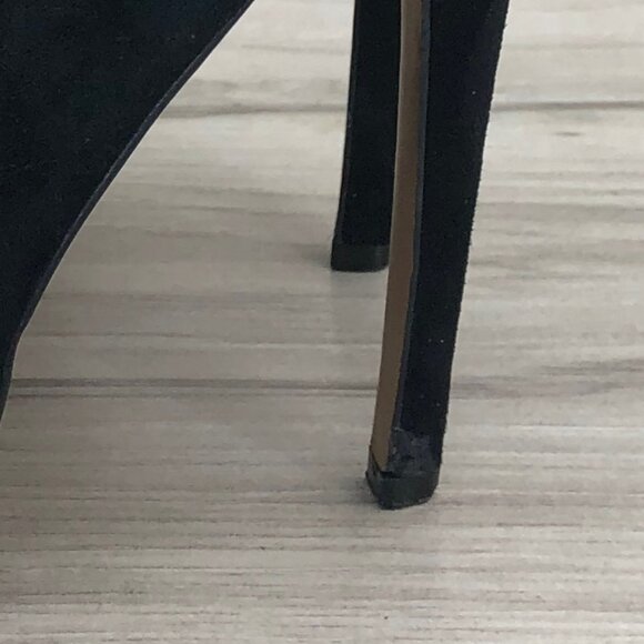 Steve Madden Booties Womens 8M Cavalier Black Suede Pull On Peep Toe Stiletto - Picture 10 of 13